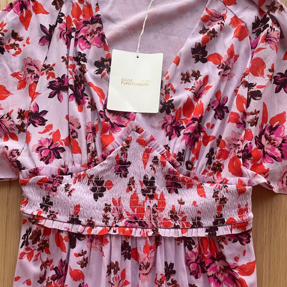 NWT Diane Von Furstenberg Napa Floral Midi Dress - Picture 10 of 10
